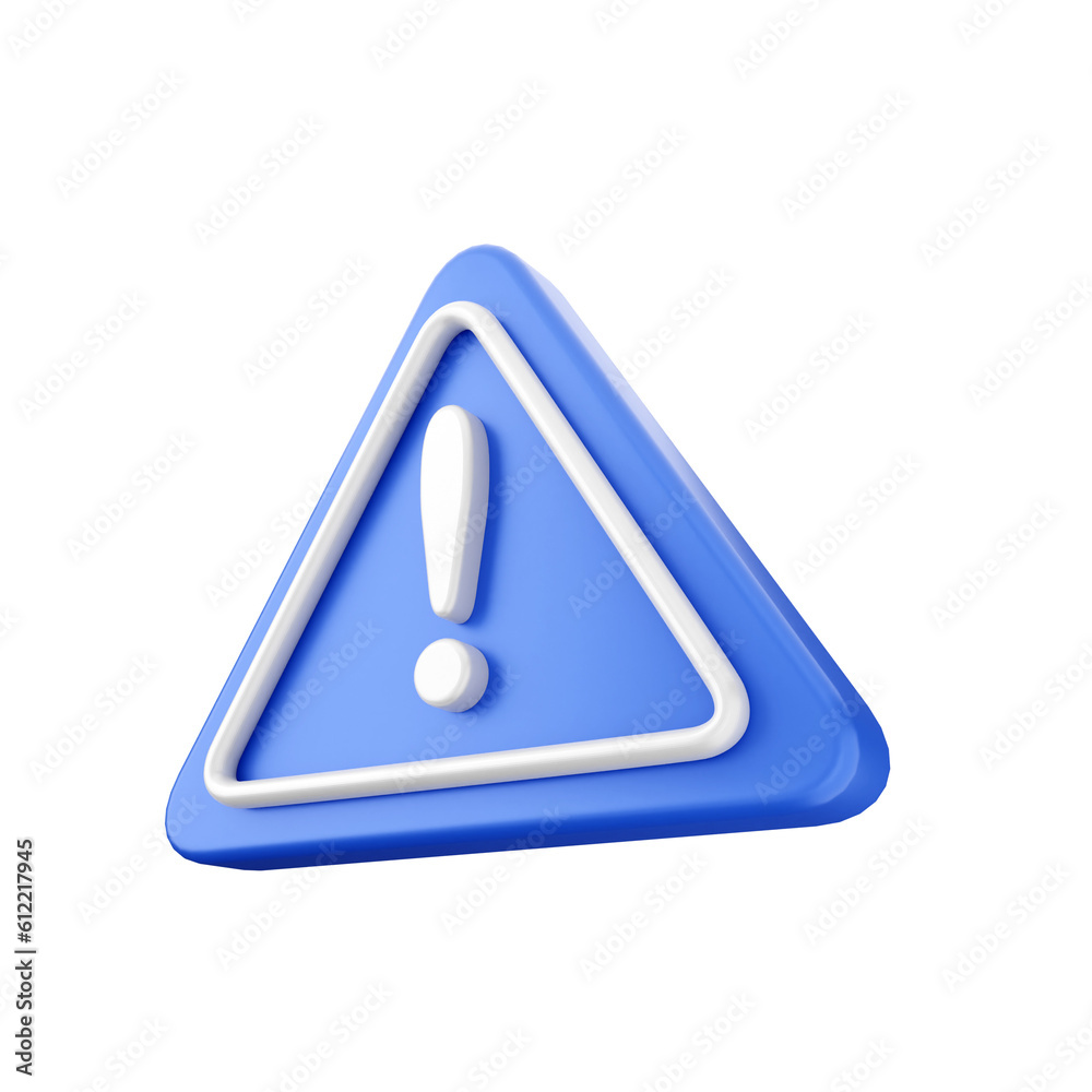 3d caution warning danger alert sing icon illustration render 3d caution warning danger alert sing icon illustration render
