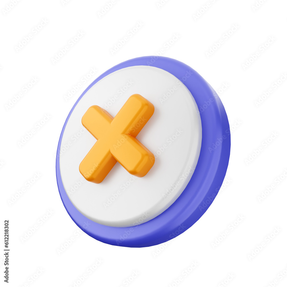 Obraz premium 3d caution warning danger alert sing icon illustration render