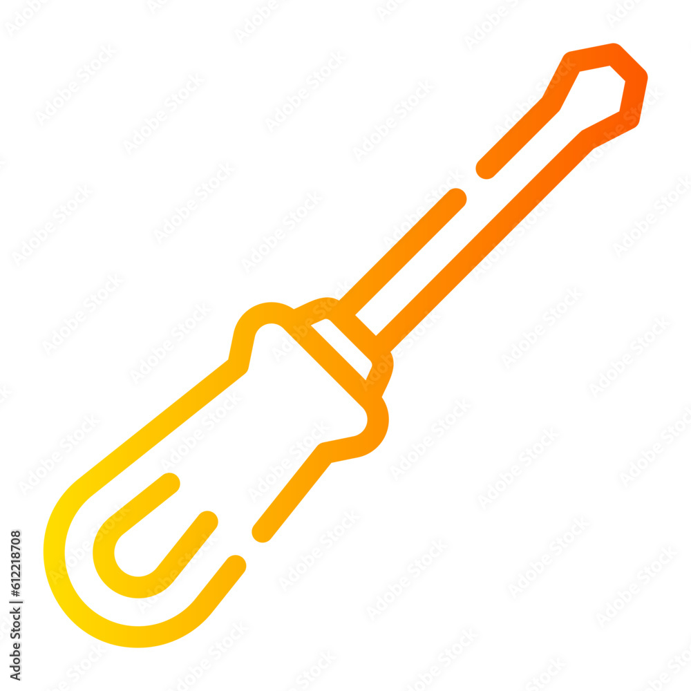 screwdriver Line Gradient Icon screwdriver Line Gradient Icon