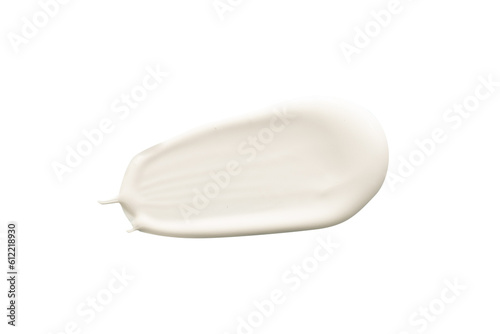 White lotion swatch isolated. Minimalist cosmetic cream sample