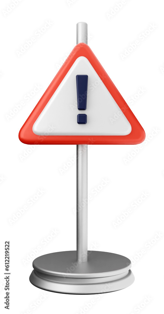 3d caution warning danger alert sing icon illustration render 3d caution warning danger alert sing icon illustration render