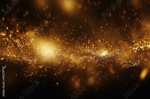 Abstract luxury gold background with gold particle,ai generated