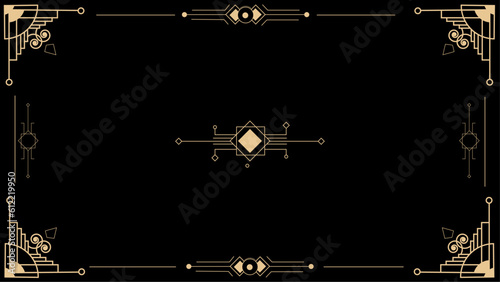 vector flat design art deco background