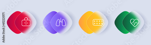 Tablets. Solid oral medication in a compressed or molded form, commonly used for the administration of pharmaceutical drugs. Glassmorphism style. Vector line icon