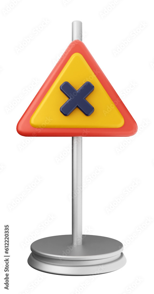 3d caution warning danger alert sing icon illustration render 3d caution warning danger alert sing icon illustration render