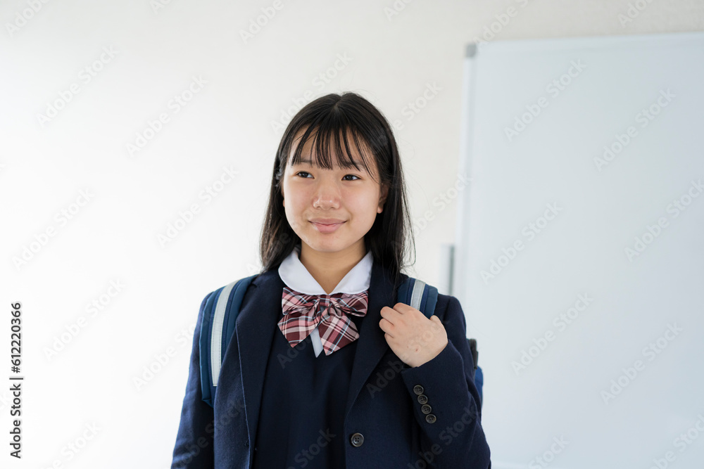 日本人女子学生のポートレート