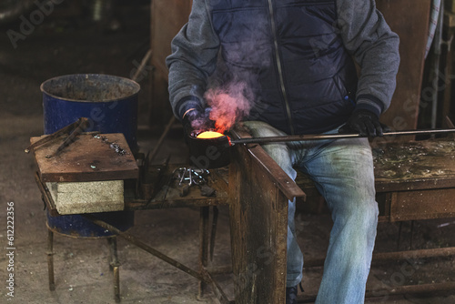 Blown glass artist
