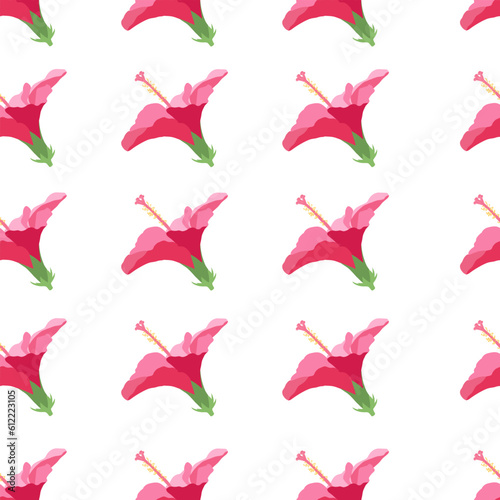Beautiful hibiscus flowers Vector set of blooming tropical floral for holiday invitations, greeting card and fashion design Tropicania and exoticism