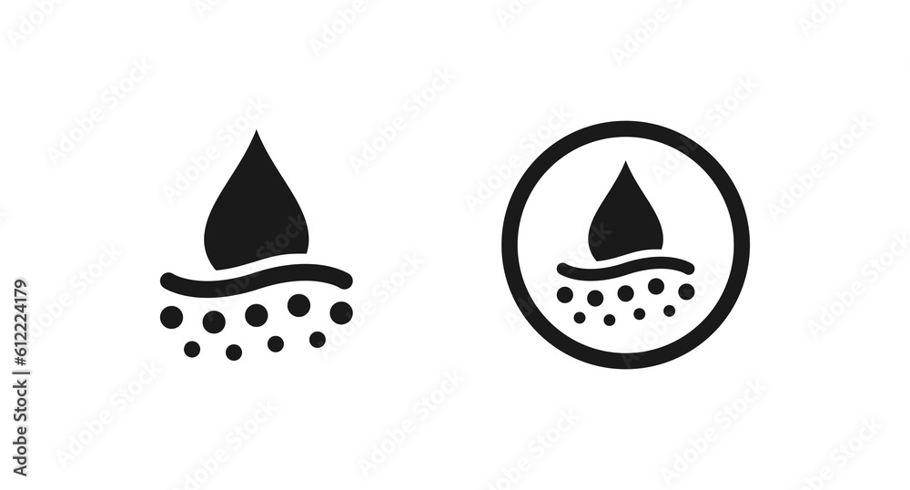 Hydration skin icon or Hydration skin sign vector isolated in flat