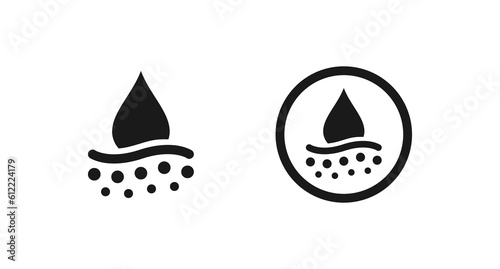 Canvastavla Hydration skin icon or Hydration skin sign vector isolated in flat style