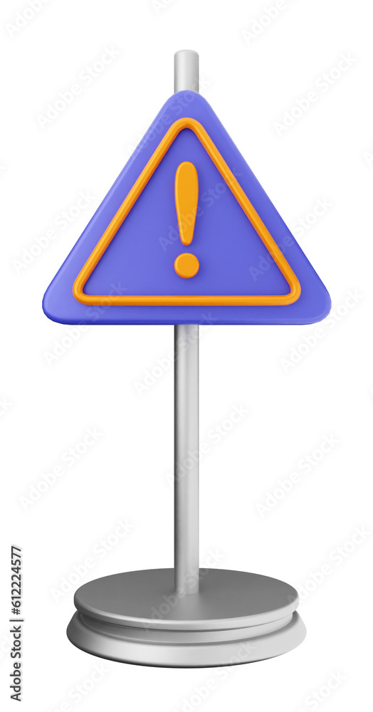 3d caution warning danger alert sing icon illustration render 3d caution warning danger alert sing icon illustration render