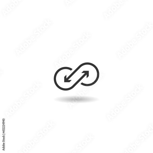 Arrows for transfer icon with shadow