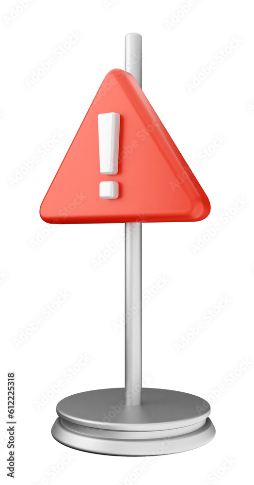 3d caution warning danger alert sing icon illustration render 3d caution warning danger alert sing icon illustration render