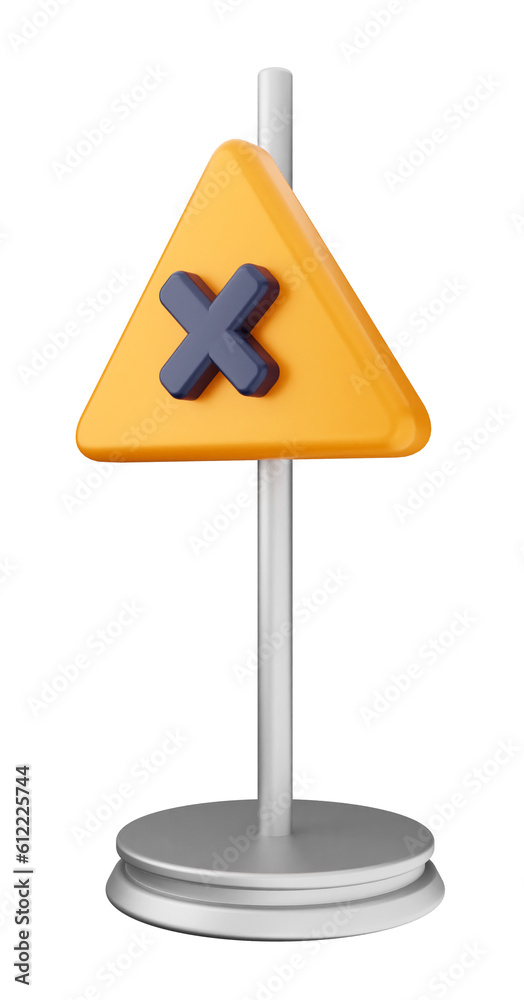 3d caution warning danger alert sing icon illustration render 3d caution warning danger alert sing icon illustration render