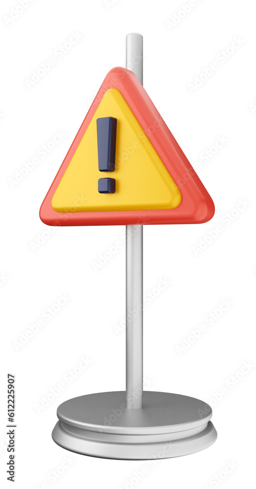 3d caution warning danger alert sing icon illustration render 3d caution warning danger alert sing icon illustration render