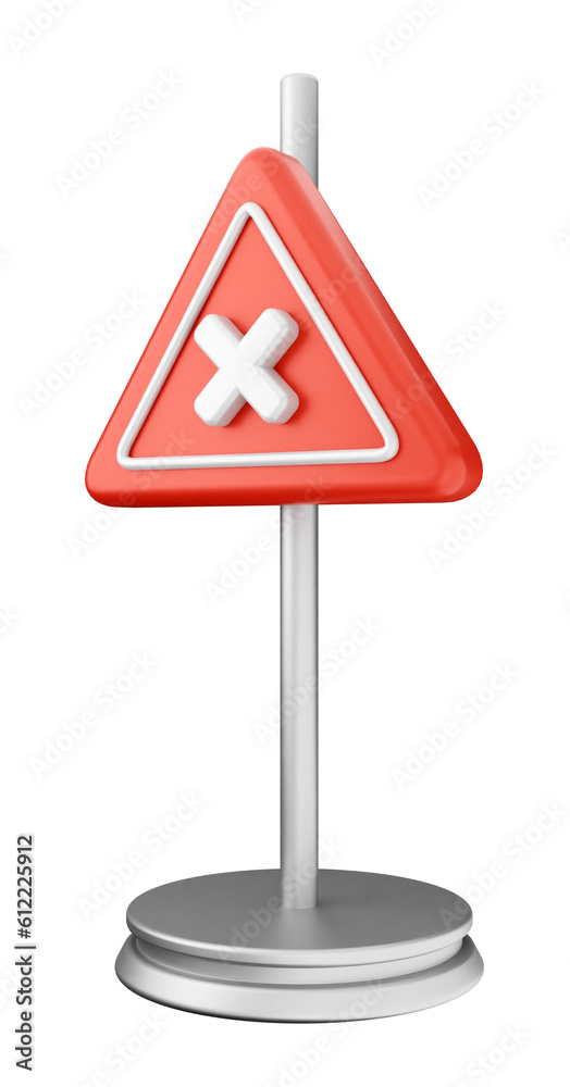 3d caution warning danger alert sing icon illustration render 3d caution warning danger alert sing icon illustration render