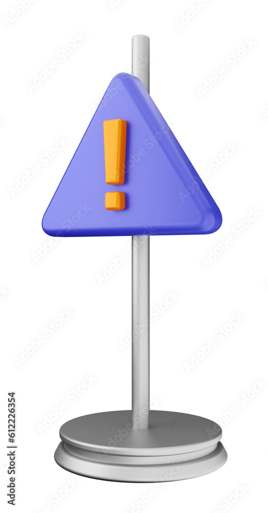 3d caution warning danger alert sing icon illustration render 3d caution warning danger alert sing icon illustration render