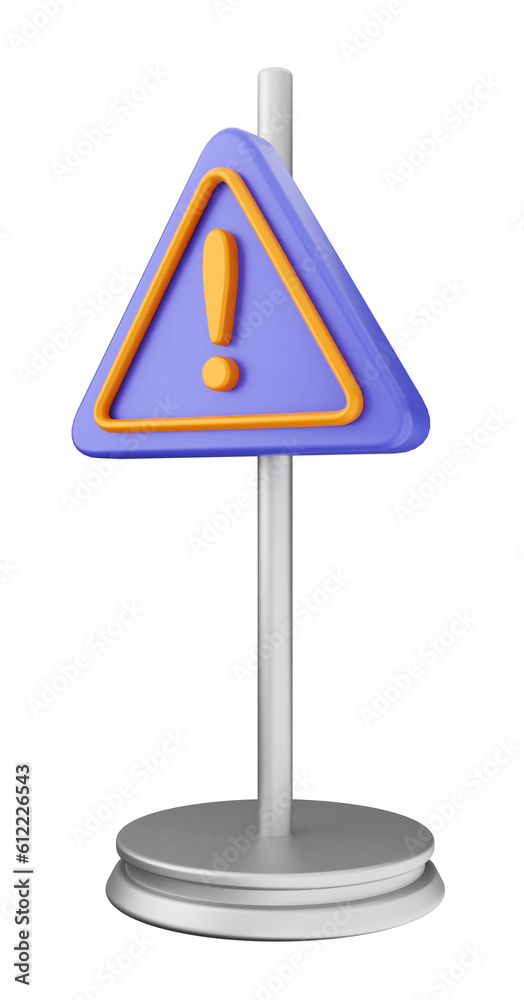 3d caution warning danger alert sing icon illustration render 3d caution warning danger alert sing icon illustration render
