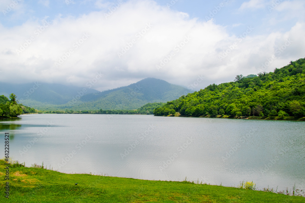 Kvareli lake landscape and view