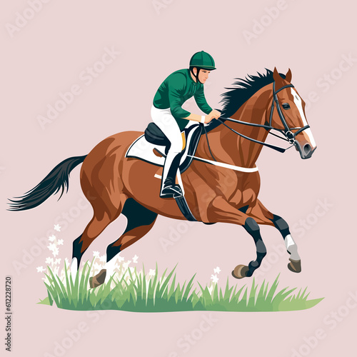 illustration horse racing jockeys animal sport 