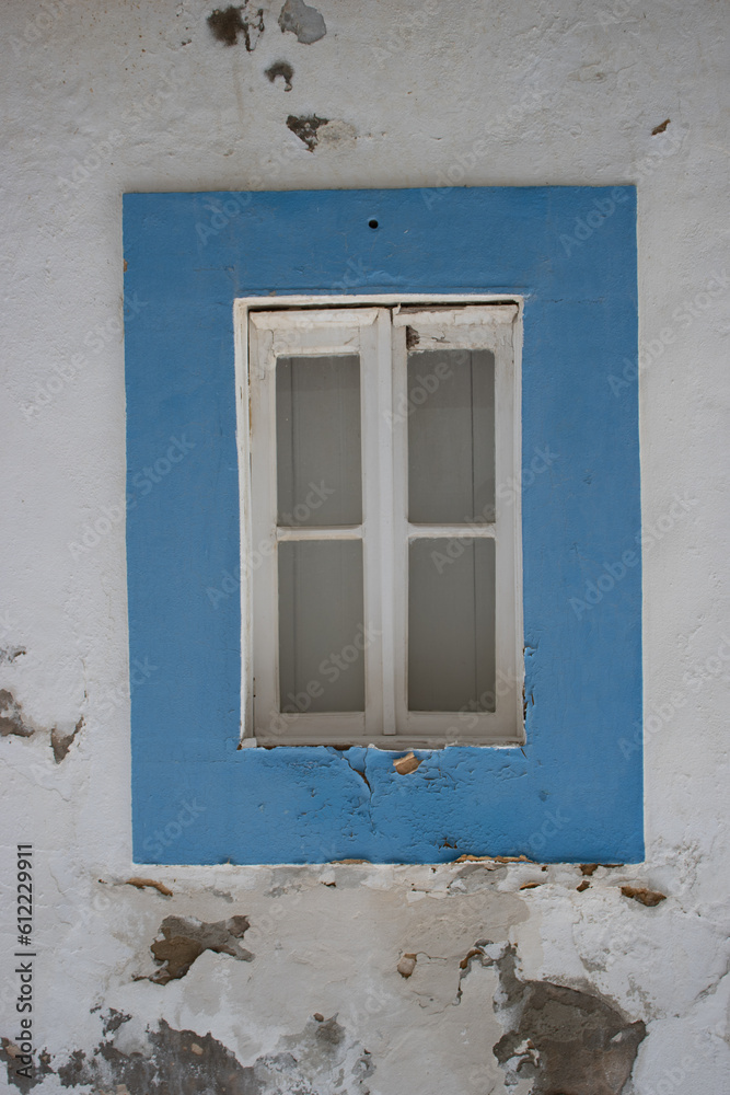 traditional window with shutters in southern Portugal