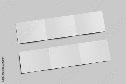 trifold landscape brochure mockup