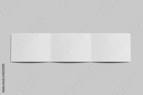 trifold landscape brochure mockup