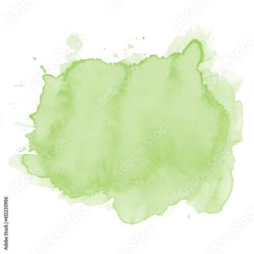 Abstract green watercolor on white background