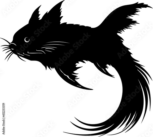 Cat fish silhuette image