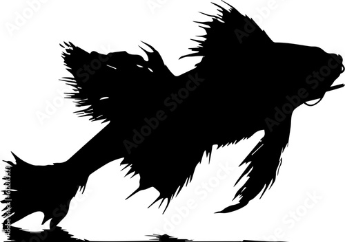Cat fish silhuette image