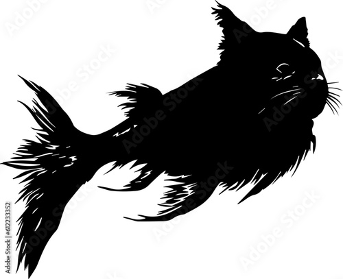 Cat fish silhuette image