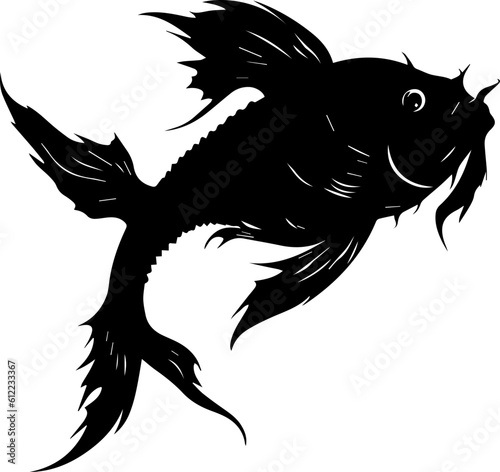 Cat fish silhuette image