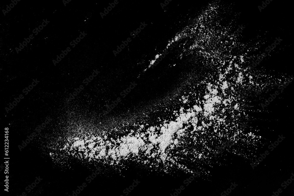 White powder particle texture isolated