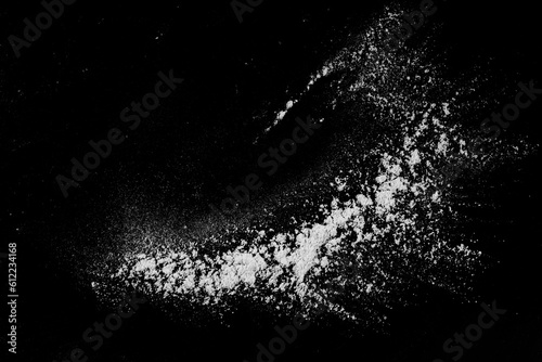 White powder particle texture isolated