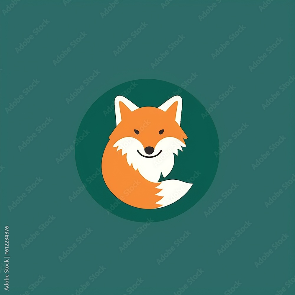 Obraz premium red fox cartoon