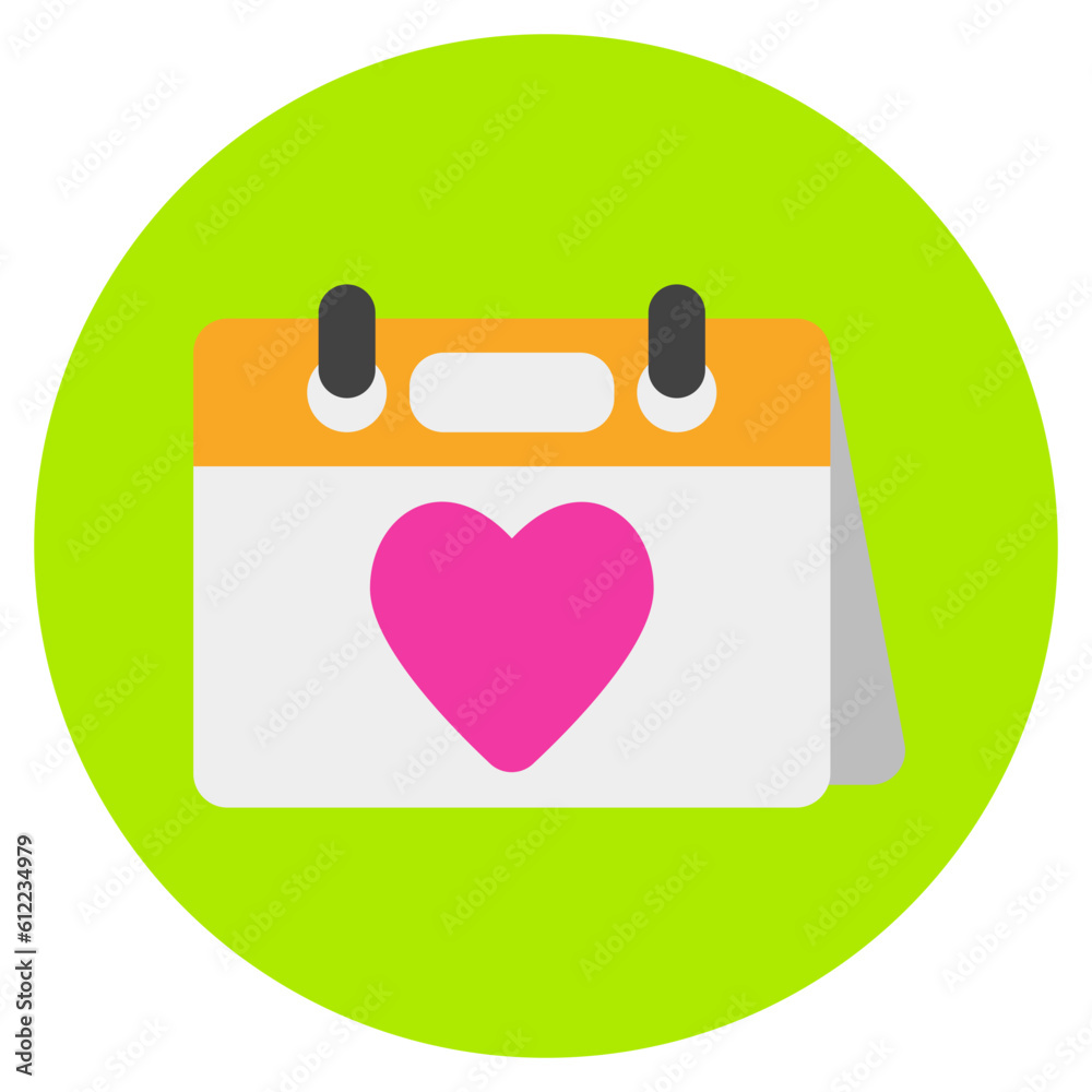 Valentine day icon in flat style, use for website mobile app presentation Valentine day icon in flat style, use for website mobile app presentation