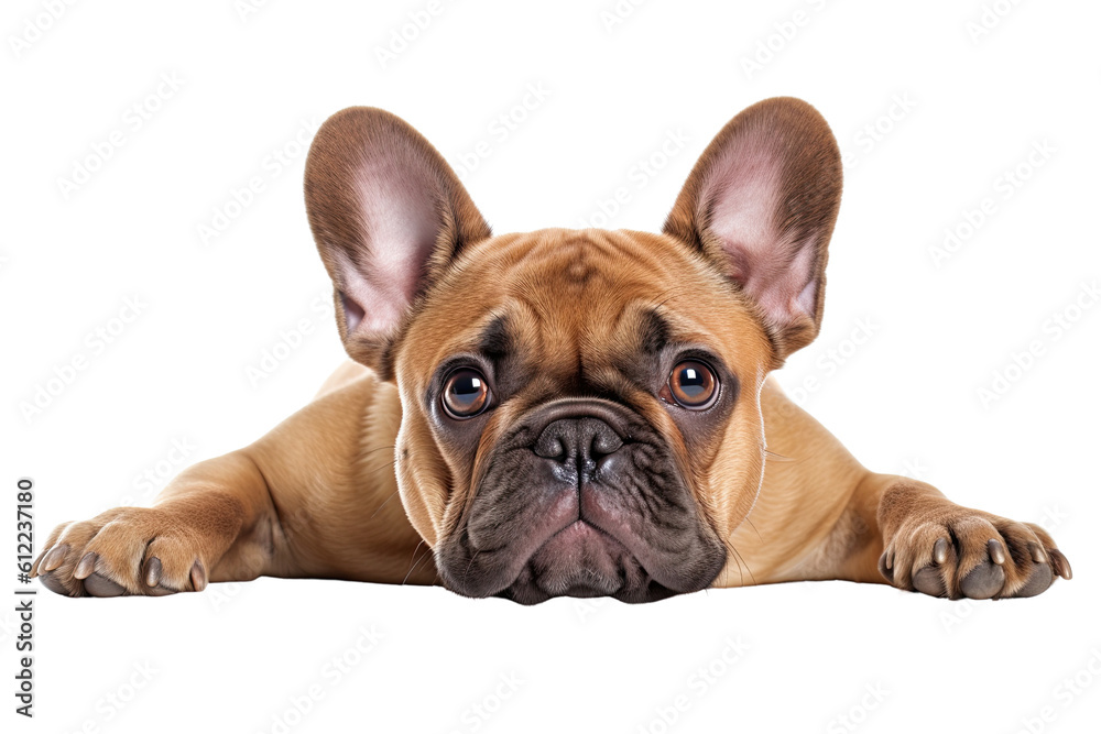 French bulldog cut out transparent background, PNG ,Generative AI