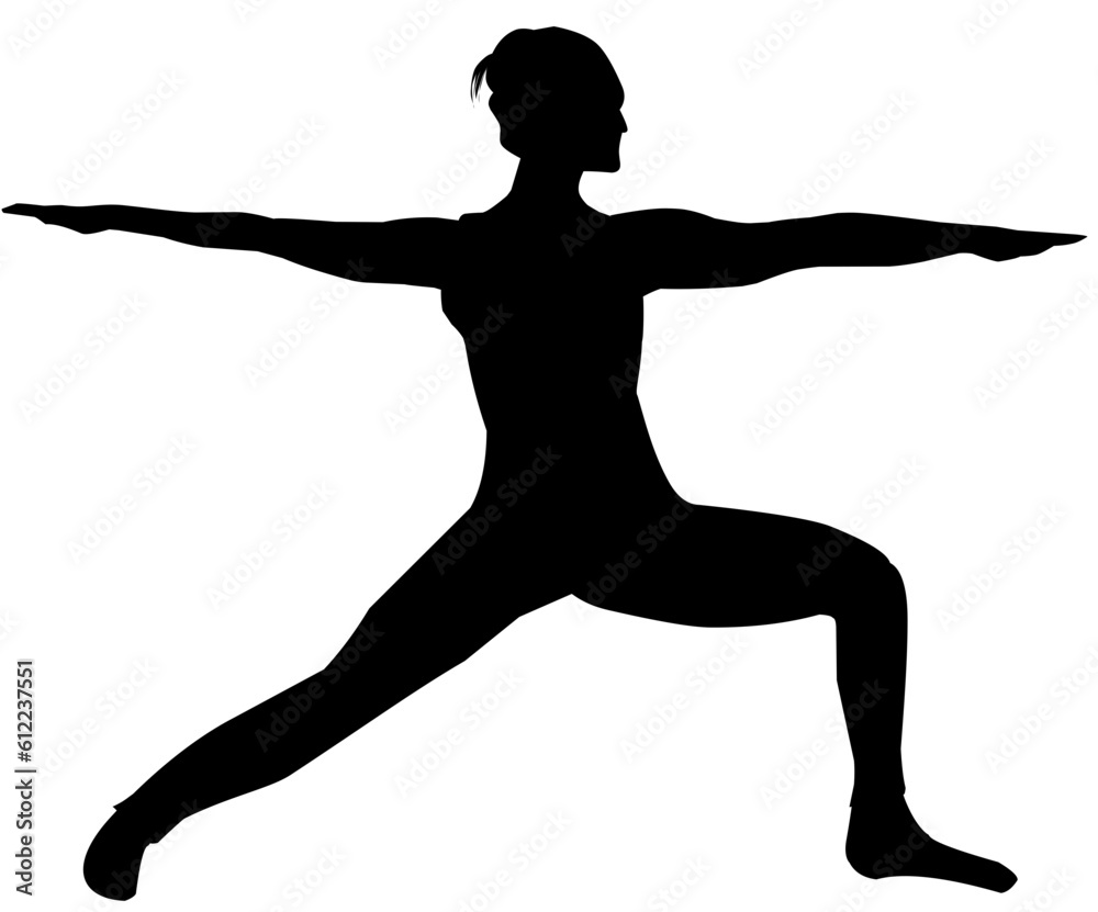 silhouette of a woman doing yoga