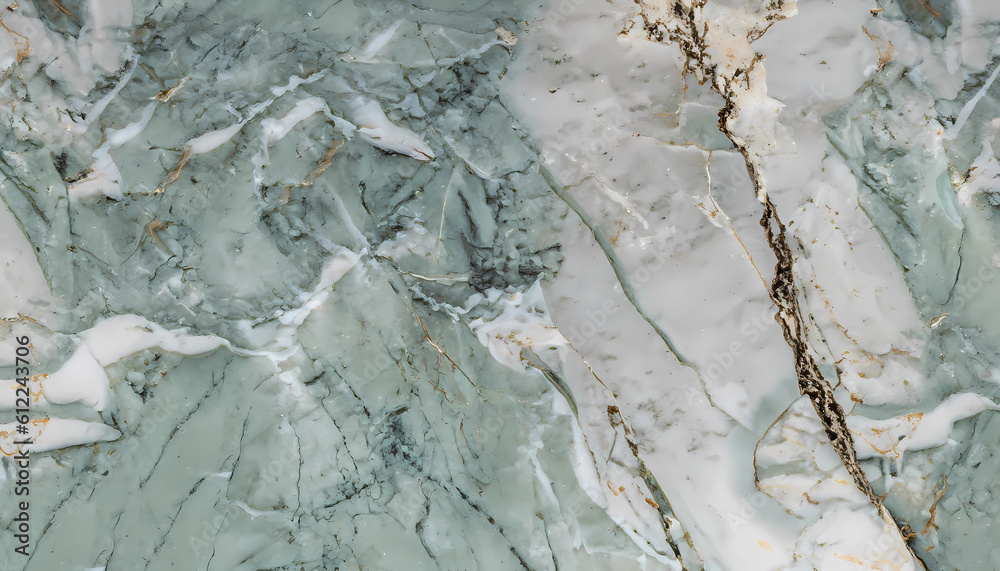 The beautiful sage green and white color of marble stone texture