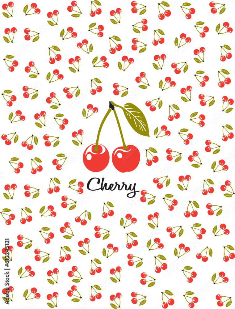 cherry print pattern