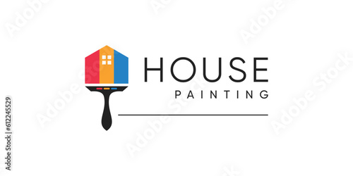 paint logo vector with modern creative concept design