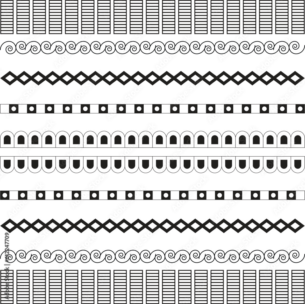 Maori pattern and black and white borders Maori pattern and black and white borders