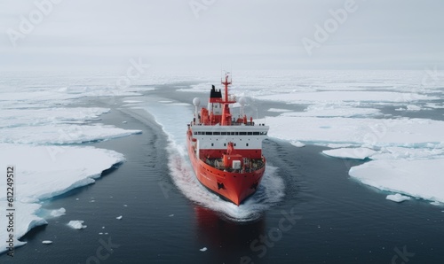 The icebreaker's hull cuts through ice, sailing the Atlantic Creating using generative AI tools