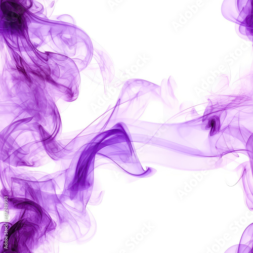Purple Smoke On White Background. Seamless Background. Generative AI