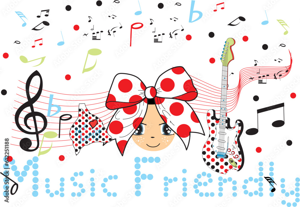 girl and letter print pattern girl and letter print pattern