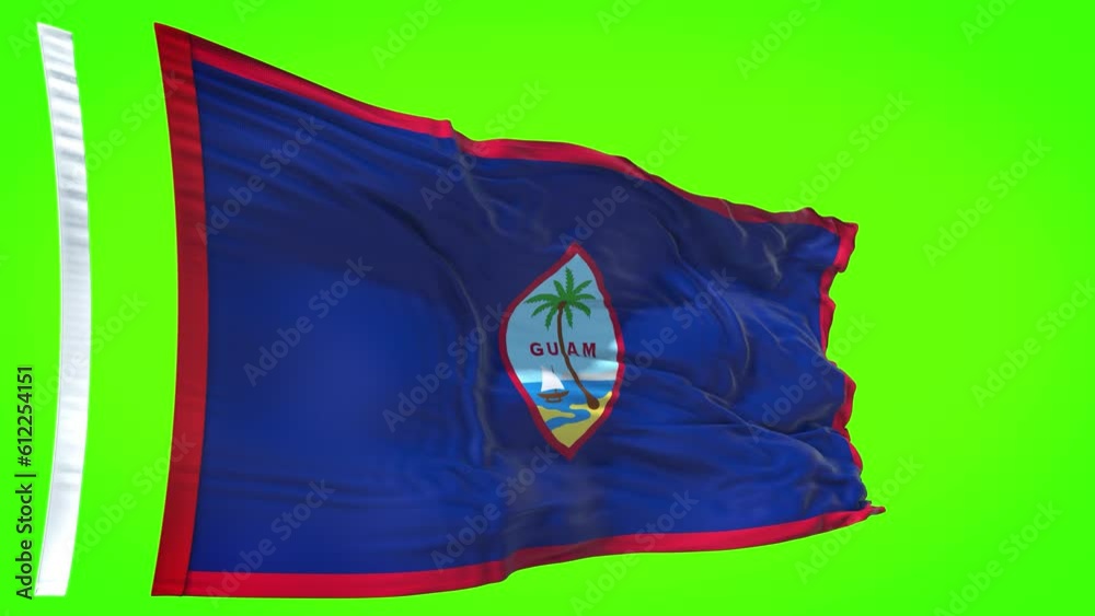 Guam flag green screen