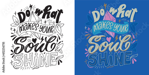 Inspirational lettering quote postcard. Modern calligraphy. Brush painted letters, vector