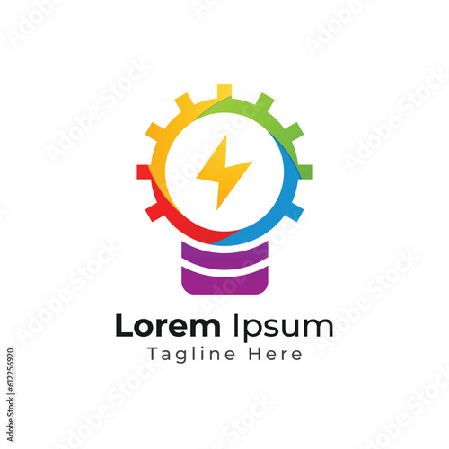 Abstract idea logo design with blub