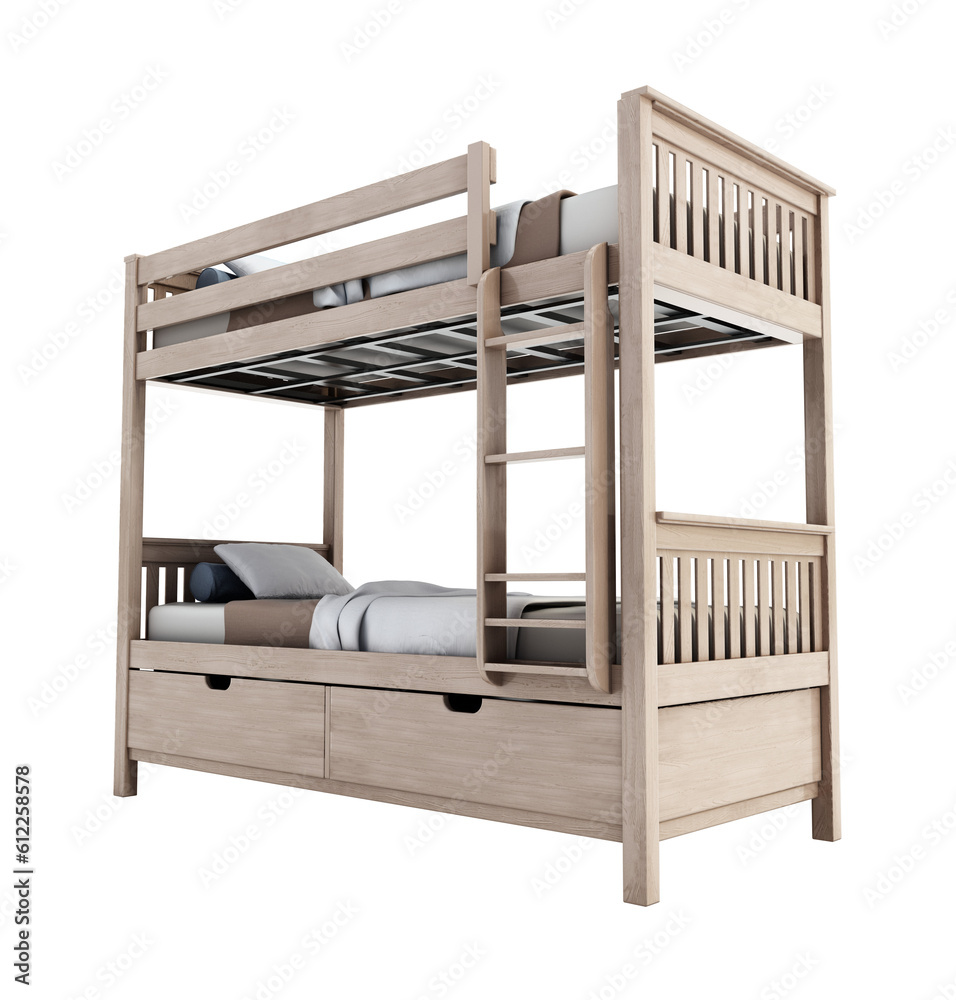 Bunk bed isolated on transparent background Bunk bed isolated on transparent background