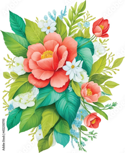 Wedding flower watercolor 